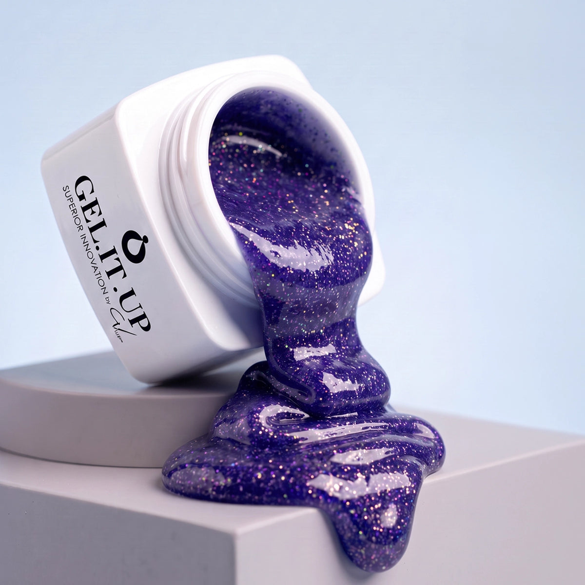 Glitter Builder Gel Supernova Indigo 20g by GEL.IT.UP