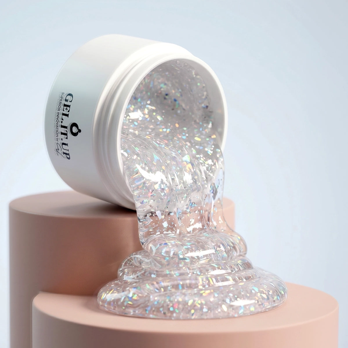 3-in-1 Shimmery Builder Gel 40g Clear Iridescent by GEL.IT.UP