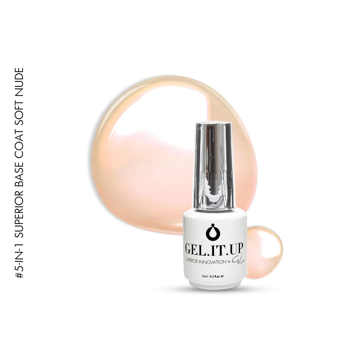 5-IN-1 Superior Base 15ml Soft Nude – base coat by GEL.IT.UP