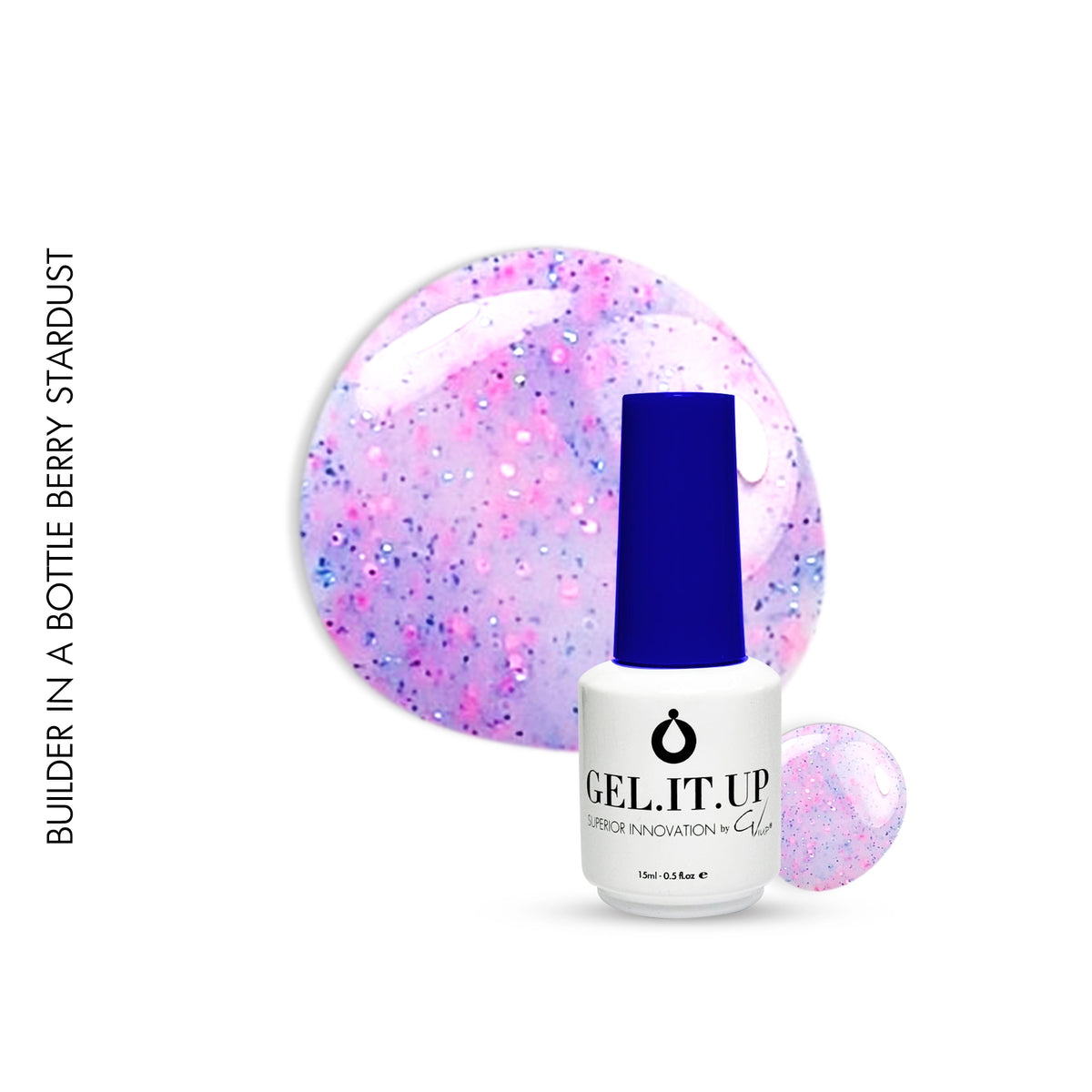 Brush on Builder Gel Berry Stardust 15ml by GEL.IT.UP