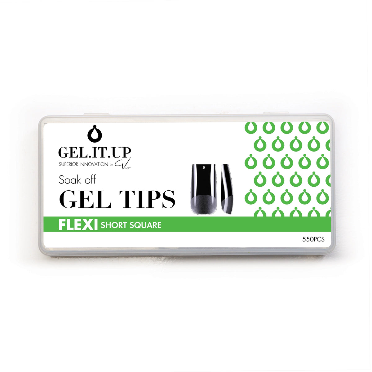 FLEXI Soak Off Nail Tips Short Square – consumables by GEL.IT.UP