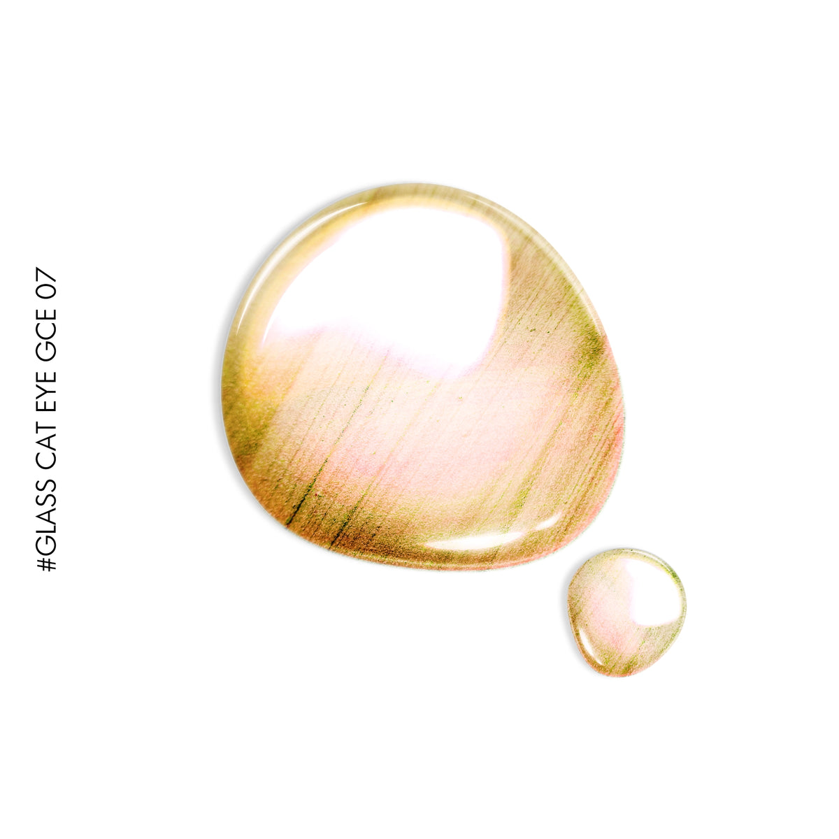 Glass Cat Eye #GCE07 – pink and gold glass cat eye gel polish by GEL.IT.UP