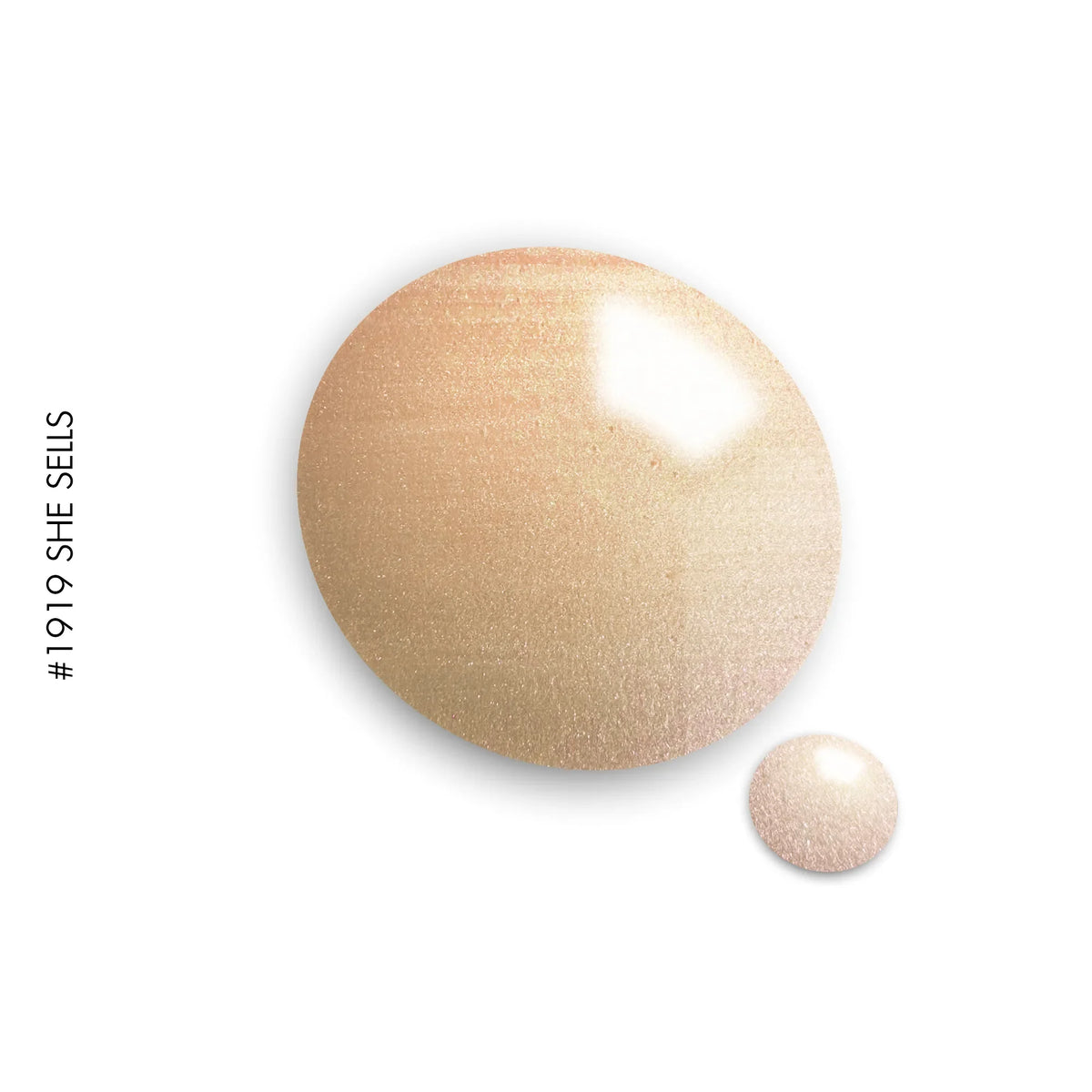 1919 She Sells – nude and yellow pearl-finish gel polish by GEL.IT.UP