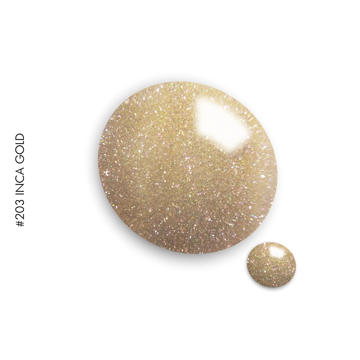 203 Inca Gold – gold glitter gel polish by GEL.IT.UP