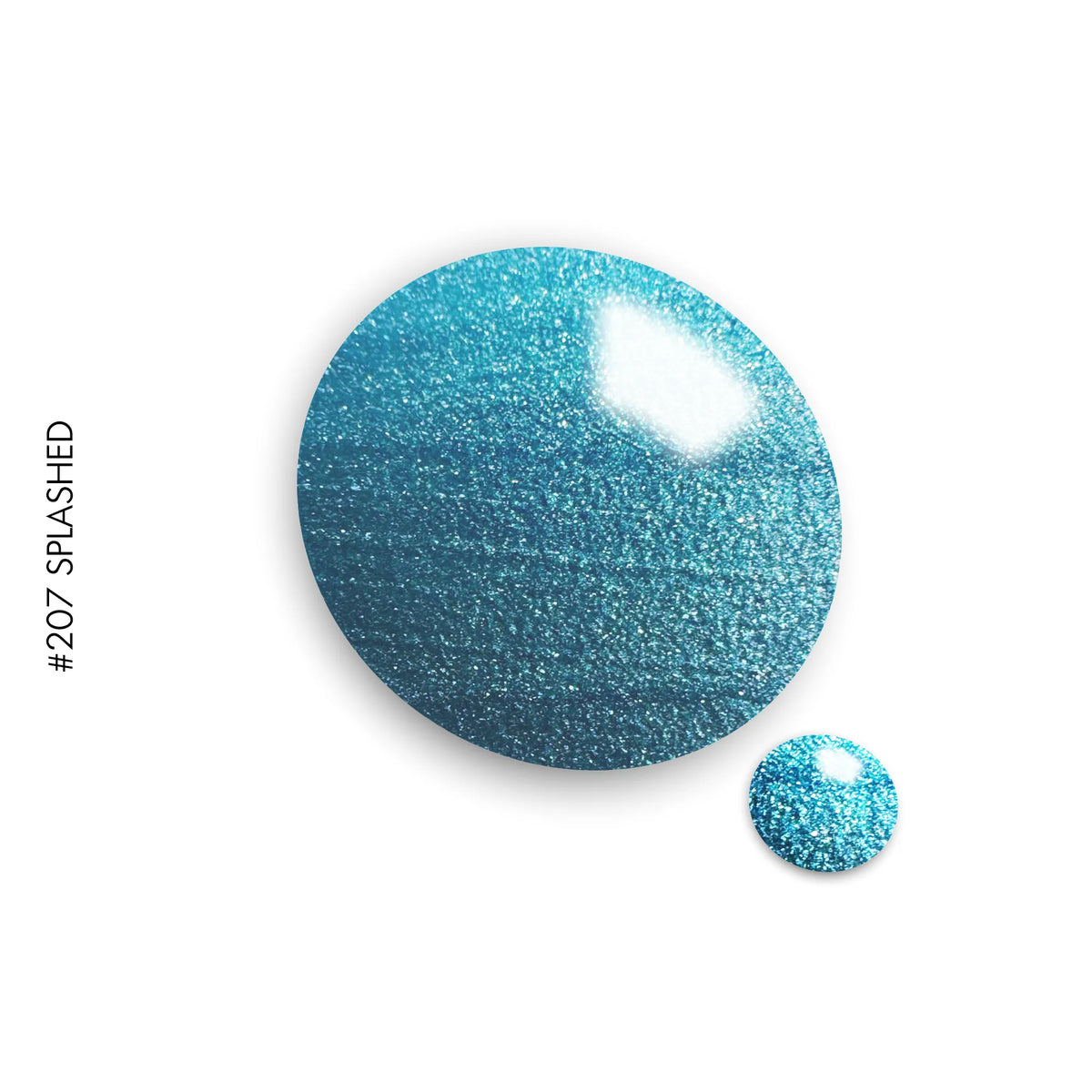 207 Splashed – blue glitter gel polish by GEL.IT.UP