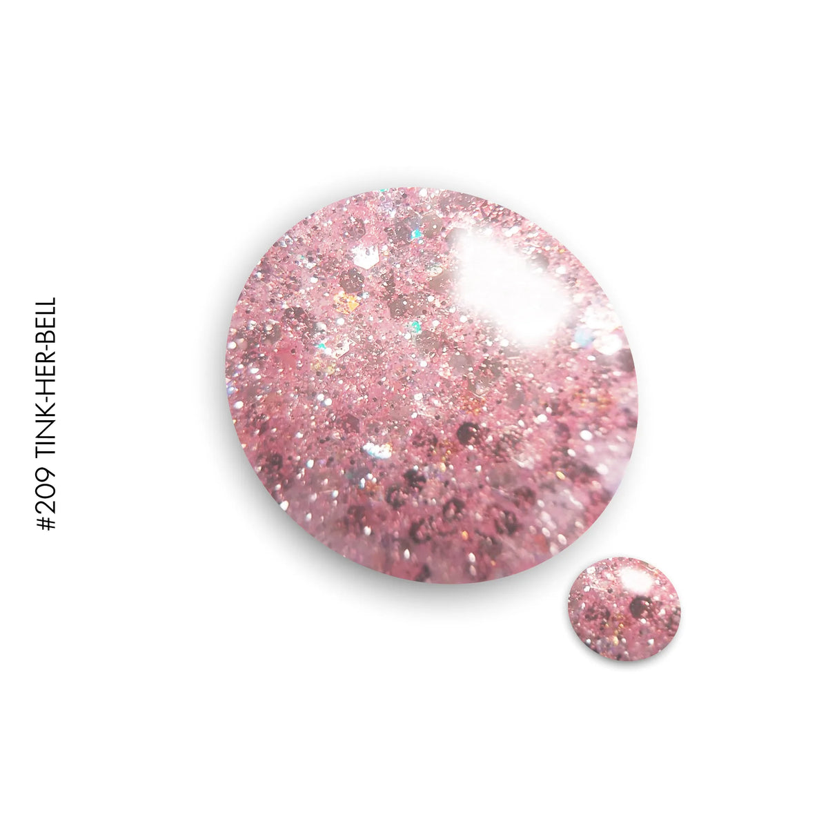 209 Tink-Her-Bell – pink glitter gel polish by GEL.IT.UP