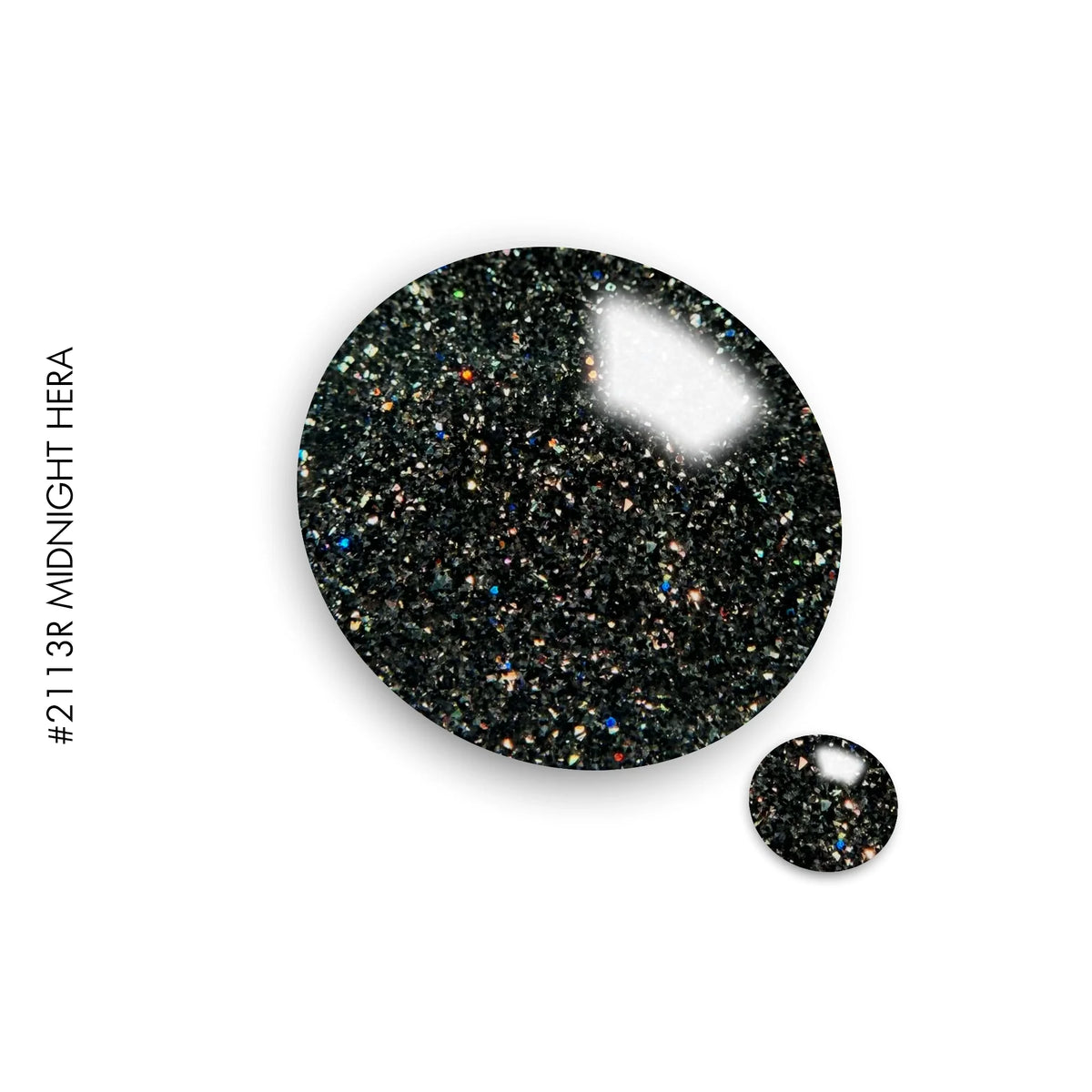 2113R Midnight Hera – black super flash glitter gel polish by GEL.IT.UP