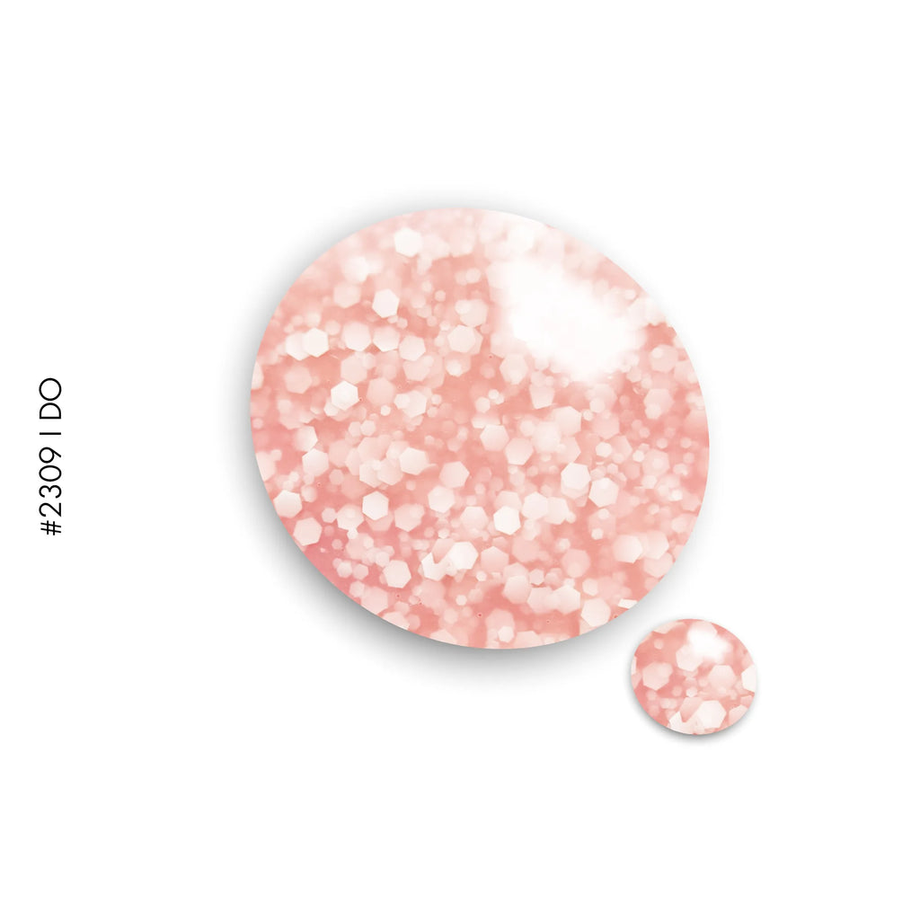 2309 I Do – peach snowflake gel polish by GEL.IT.UP