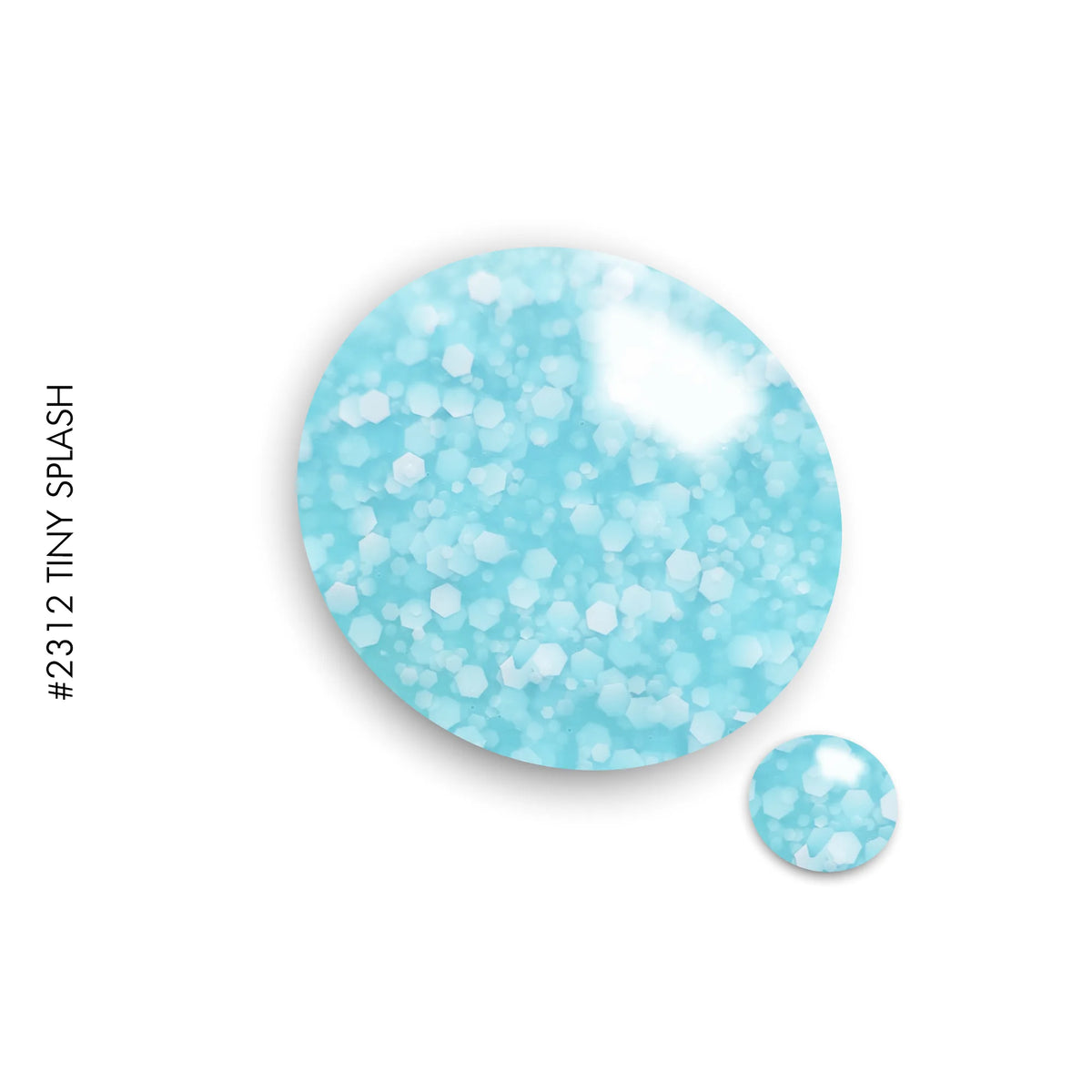 2312 Tiny Splash – blue snowflake gel polish by GEL.IT.UP
