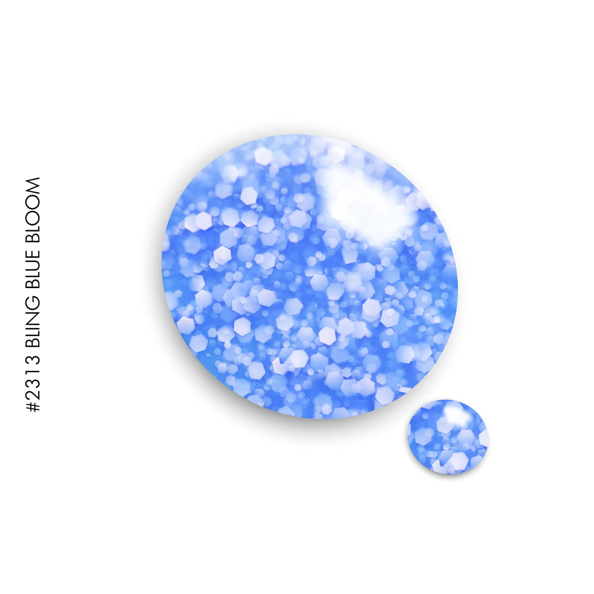 2313 Bling Blue Bloom – blue snowflake gel polish by GEL.IT.UP
