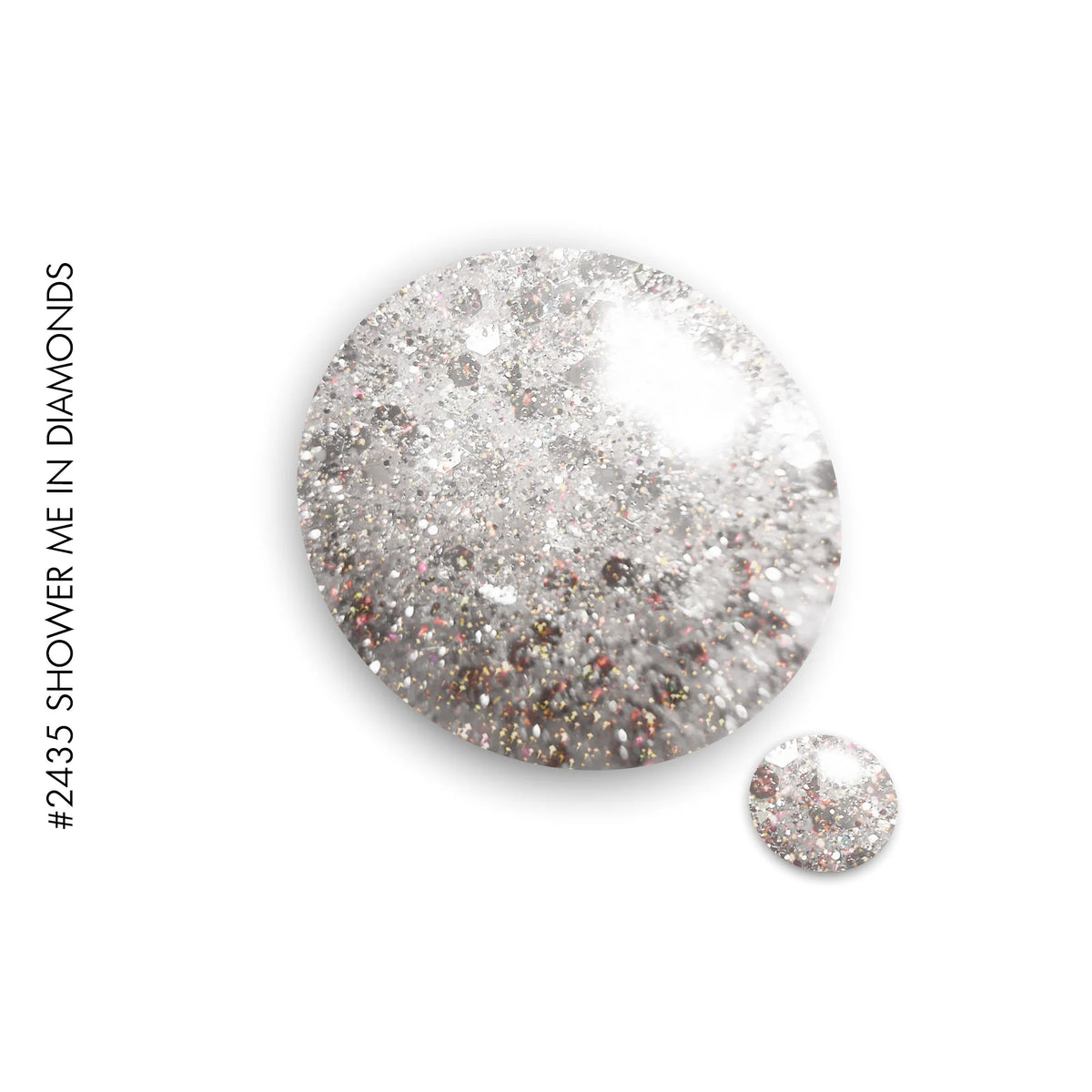 2435 Shower Me in Diamonds – silver glitter gel polish by GEL.IT.UP