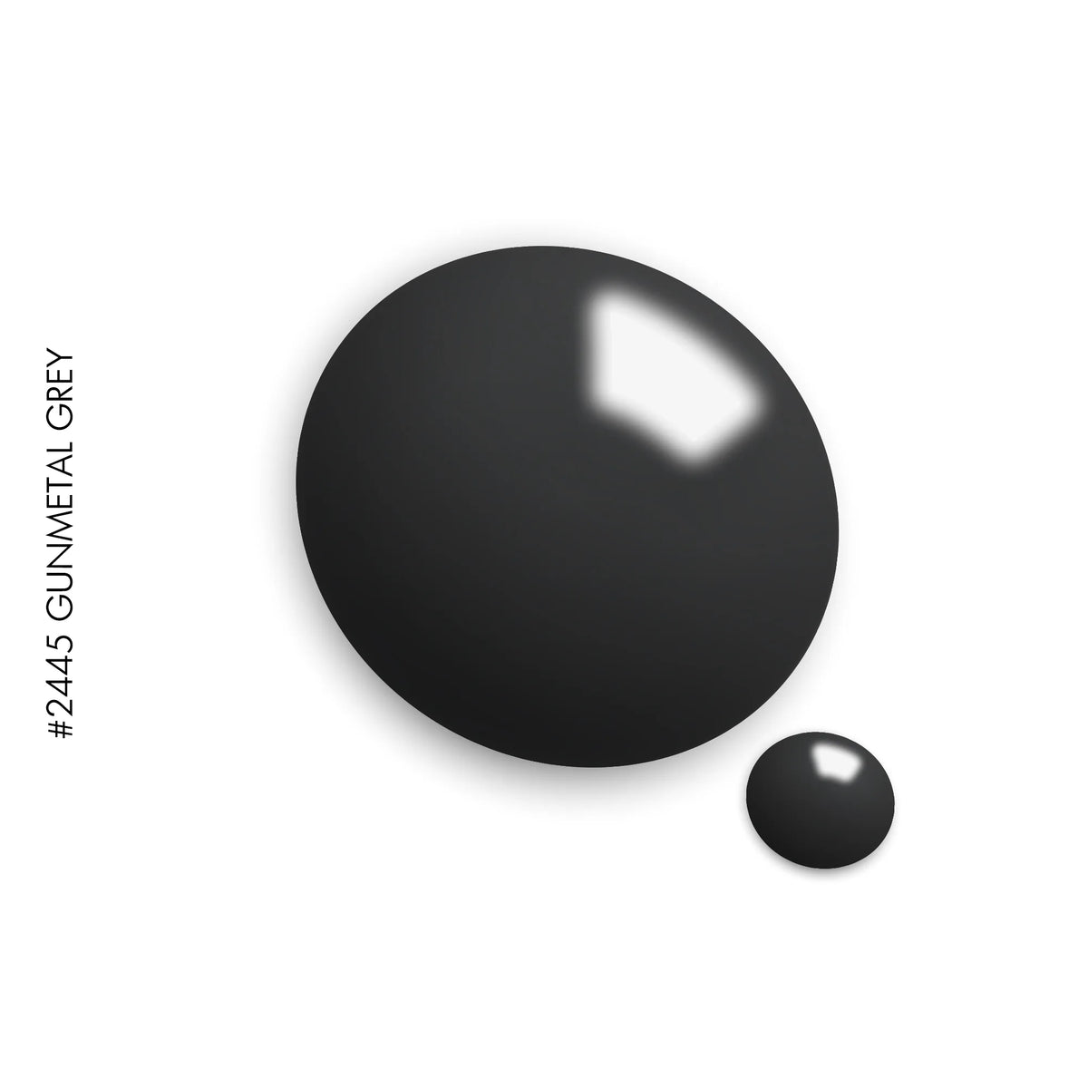 2445 Gunmetal Grey – grey solid gel polish by GEL.IT.UP