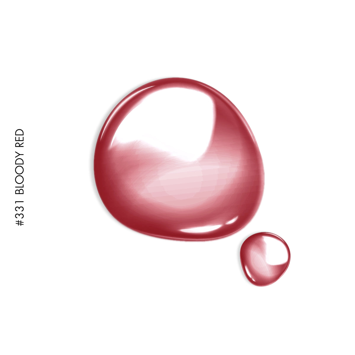 331 Bloody Red – red glass-effect gel polish by GEL.IT.UP