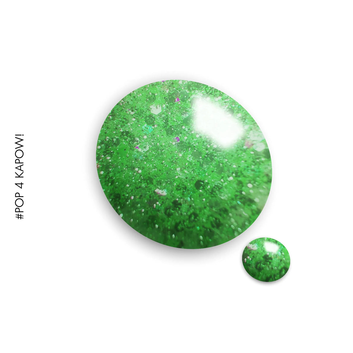 PMA #4 Kapow – green glitter gel polish by GEL.IT.UP