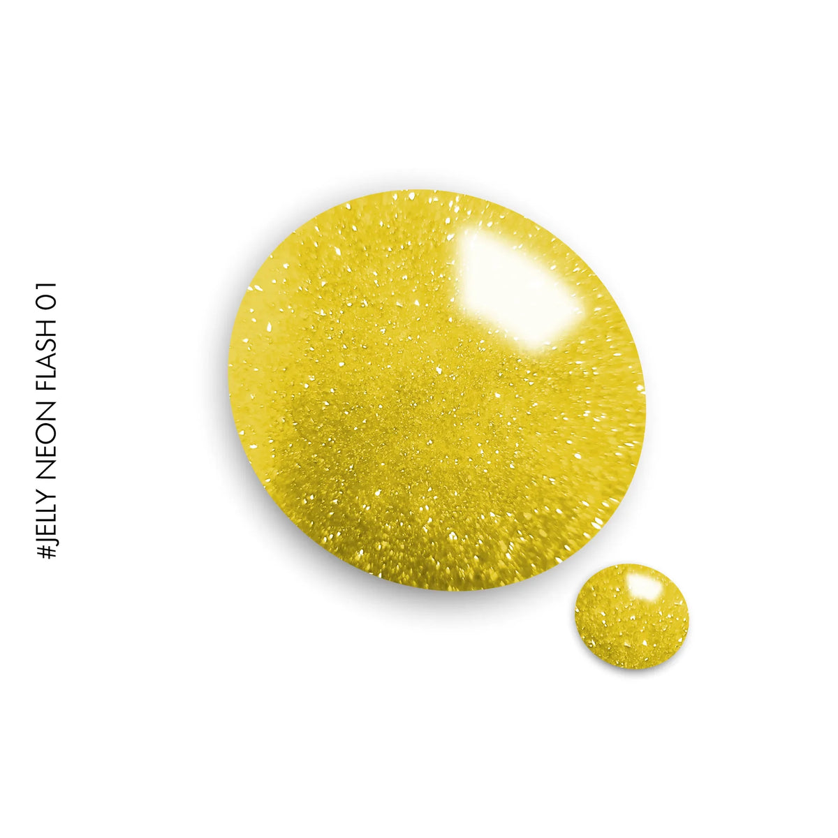 Jelly Neon Flash #JNF01 – yellow super flash glitter gel polish by GEL.IT.UP