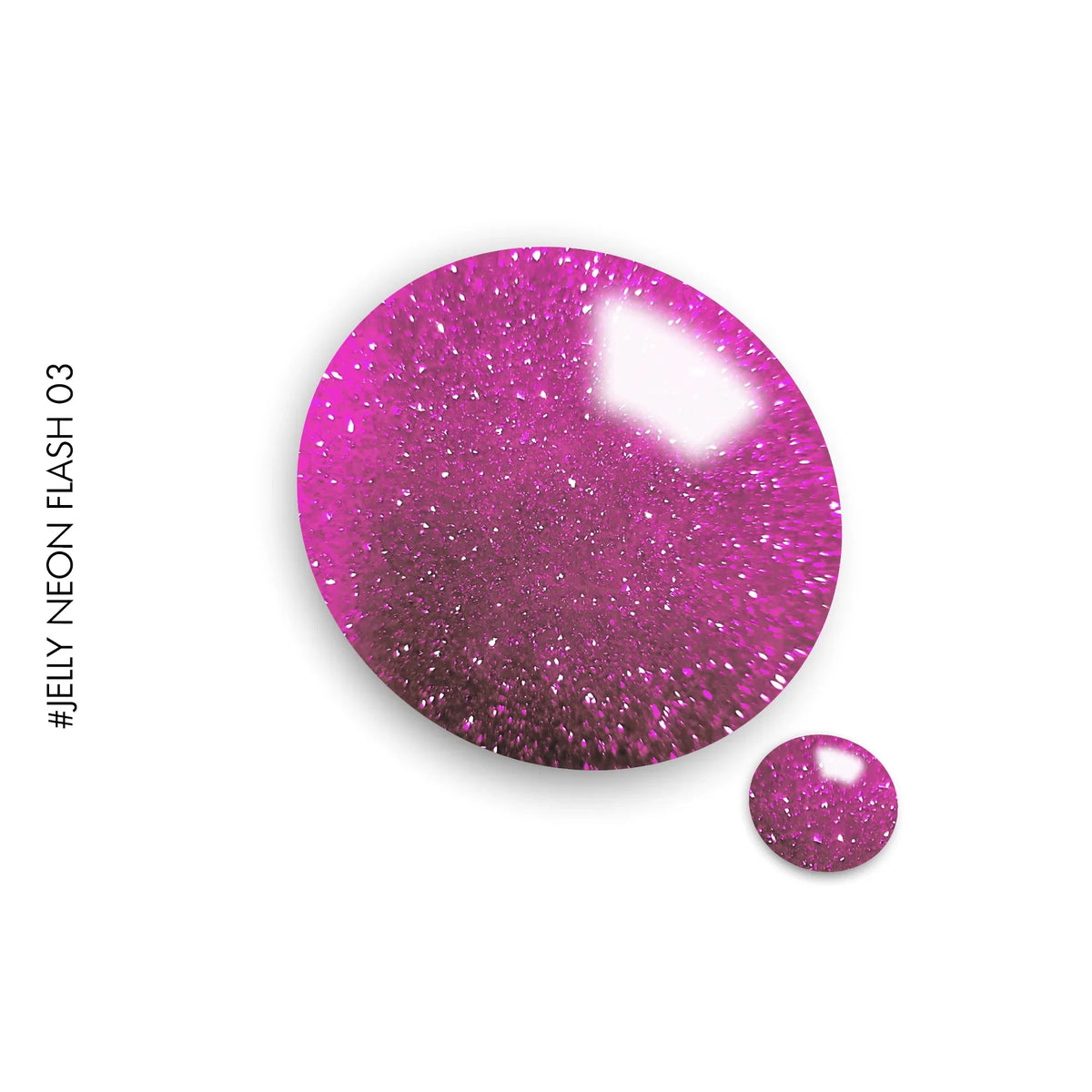 Jelly Neon Flash #JNF03 – pink super flash glitter gel polish by GEL.IT.UP