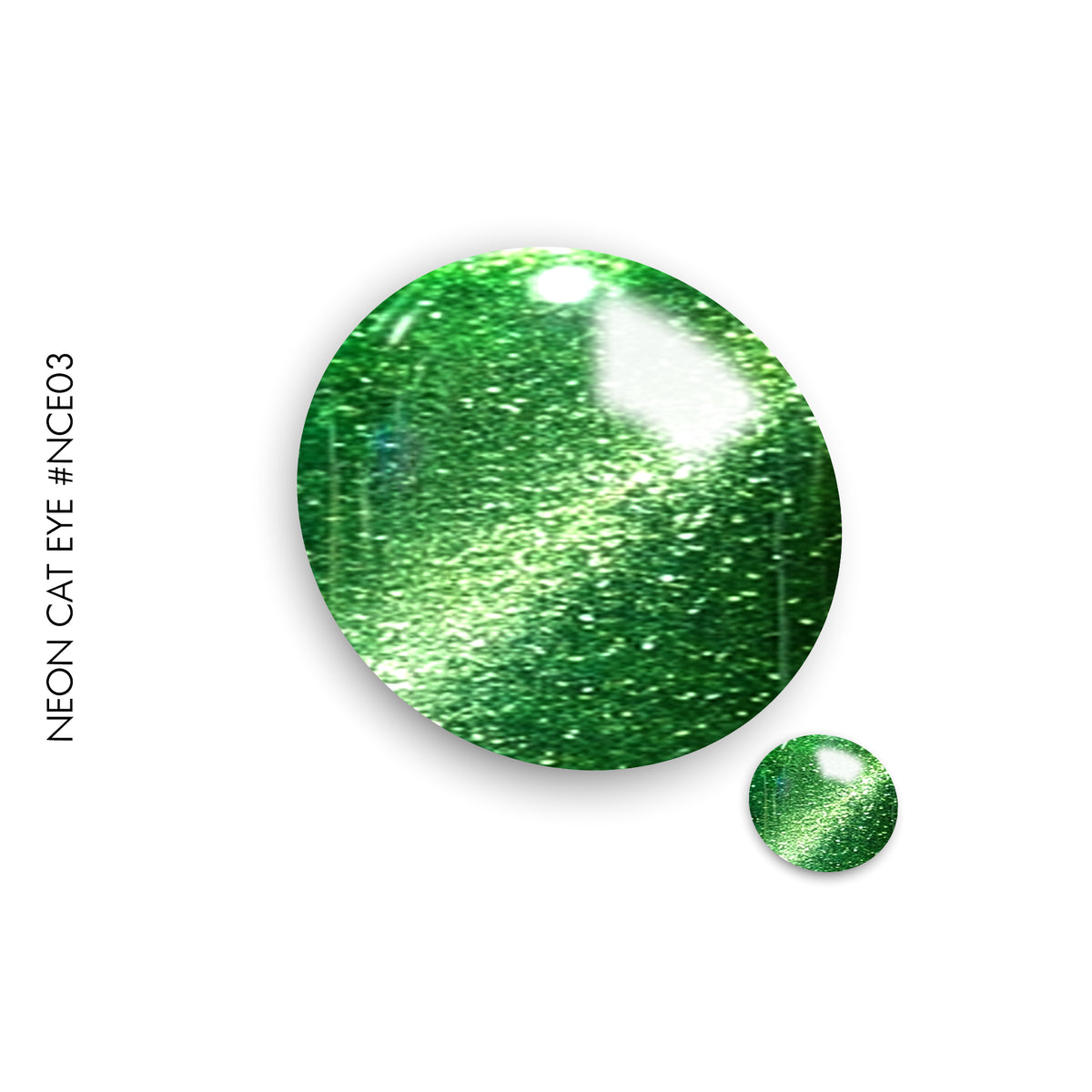 Neon Cat Eye NCE03- Green – green neon cat eye gel polish by GEL.IT.UP