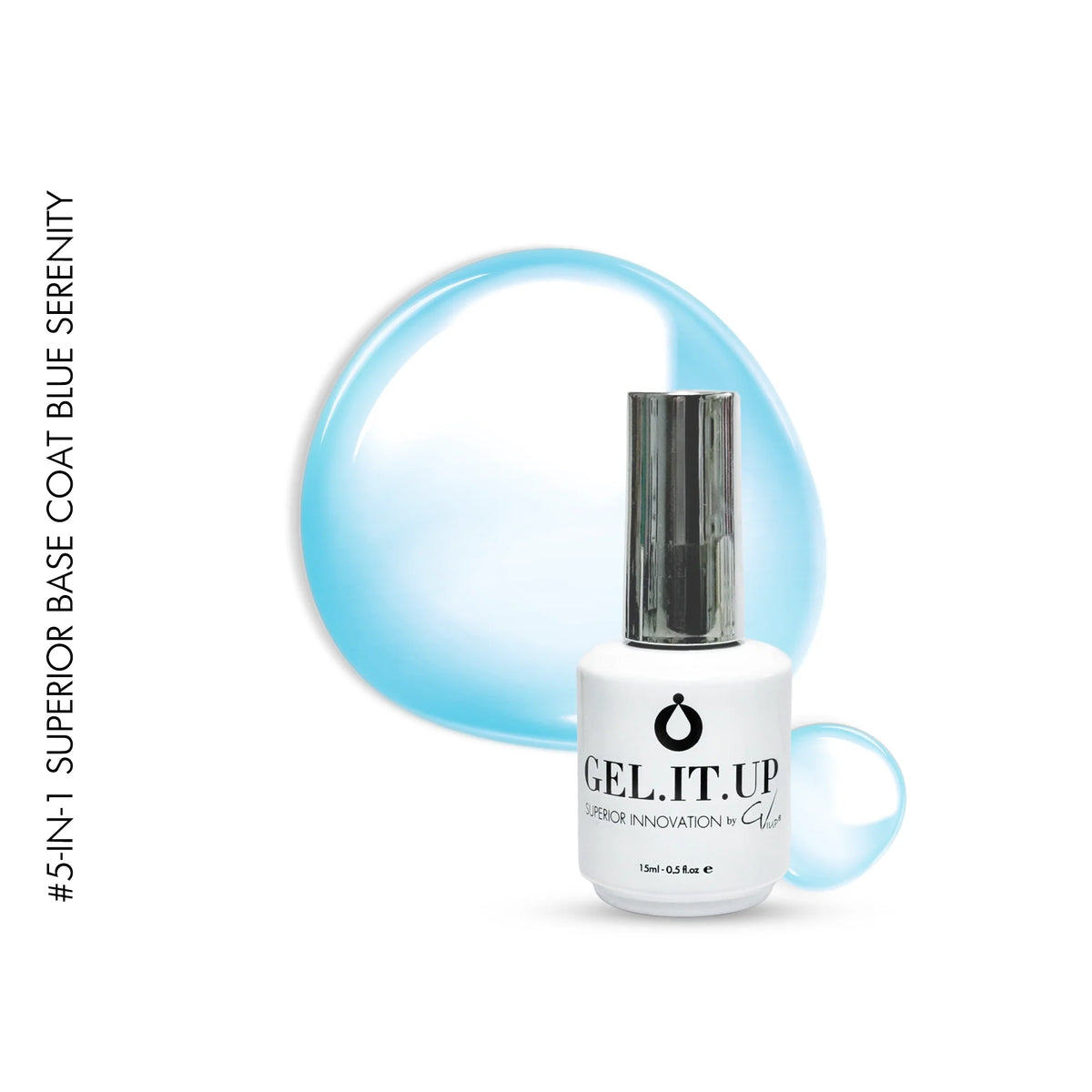 5-in-1 Superior Base 15ml Blue Serenity – base coat by GEL.IT.UP, view 2