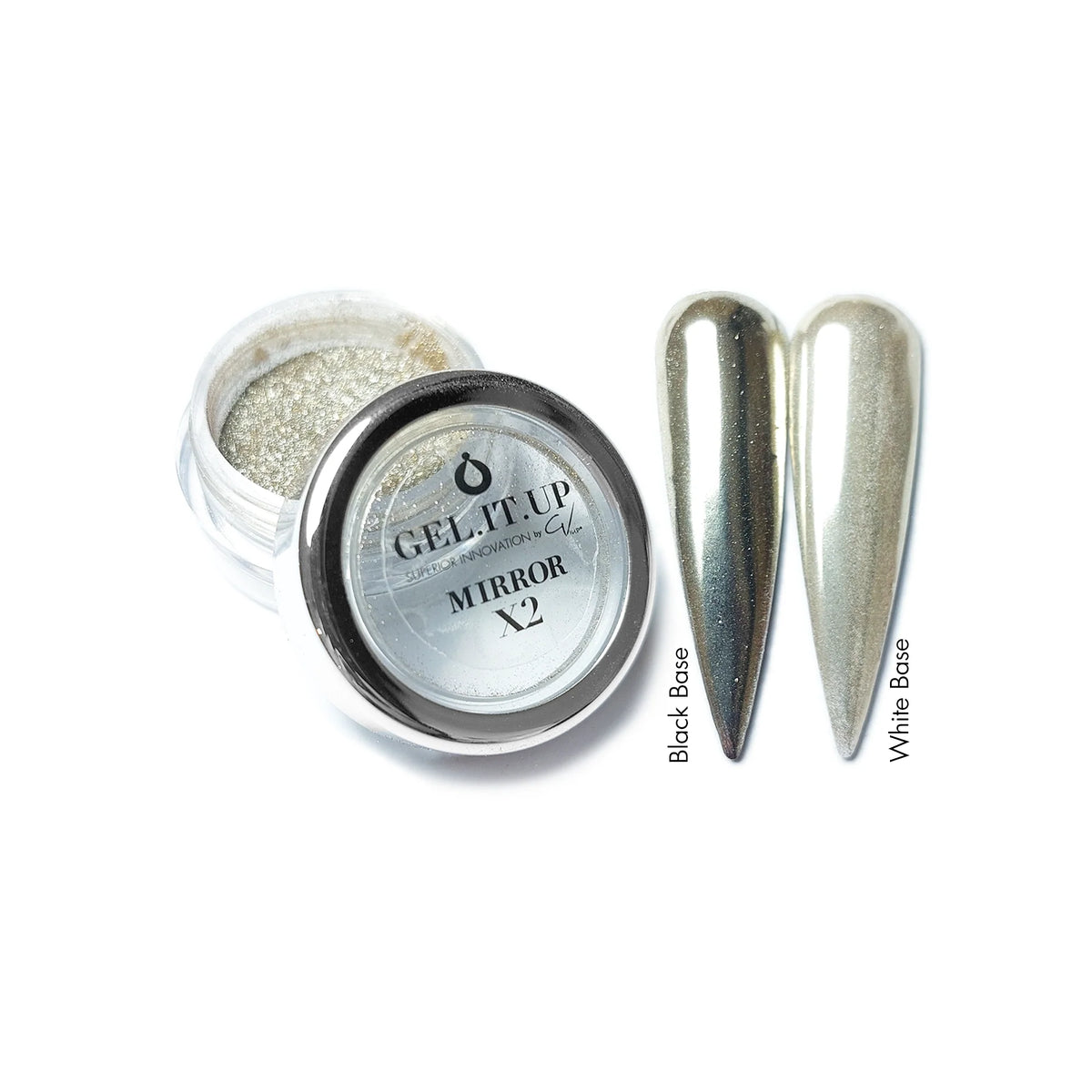 TR02 Mirror X2 Powder – nail art by GEL.IT.UP, view 2