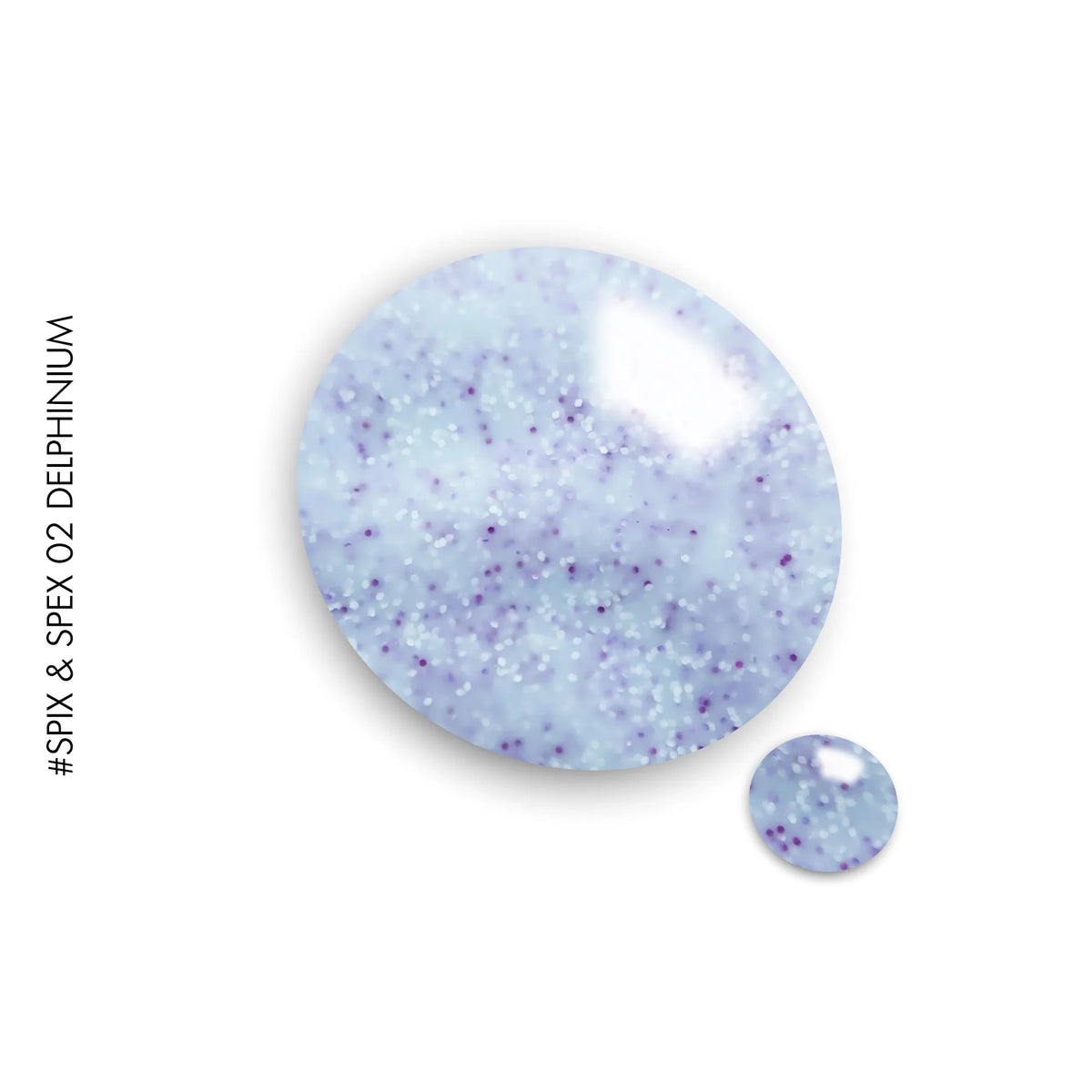 SS02 SPIX and SPEX Delphinium – blue speckled gel polish by GEL.IT.UP, view 2