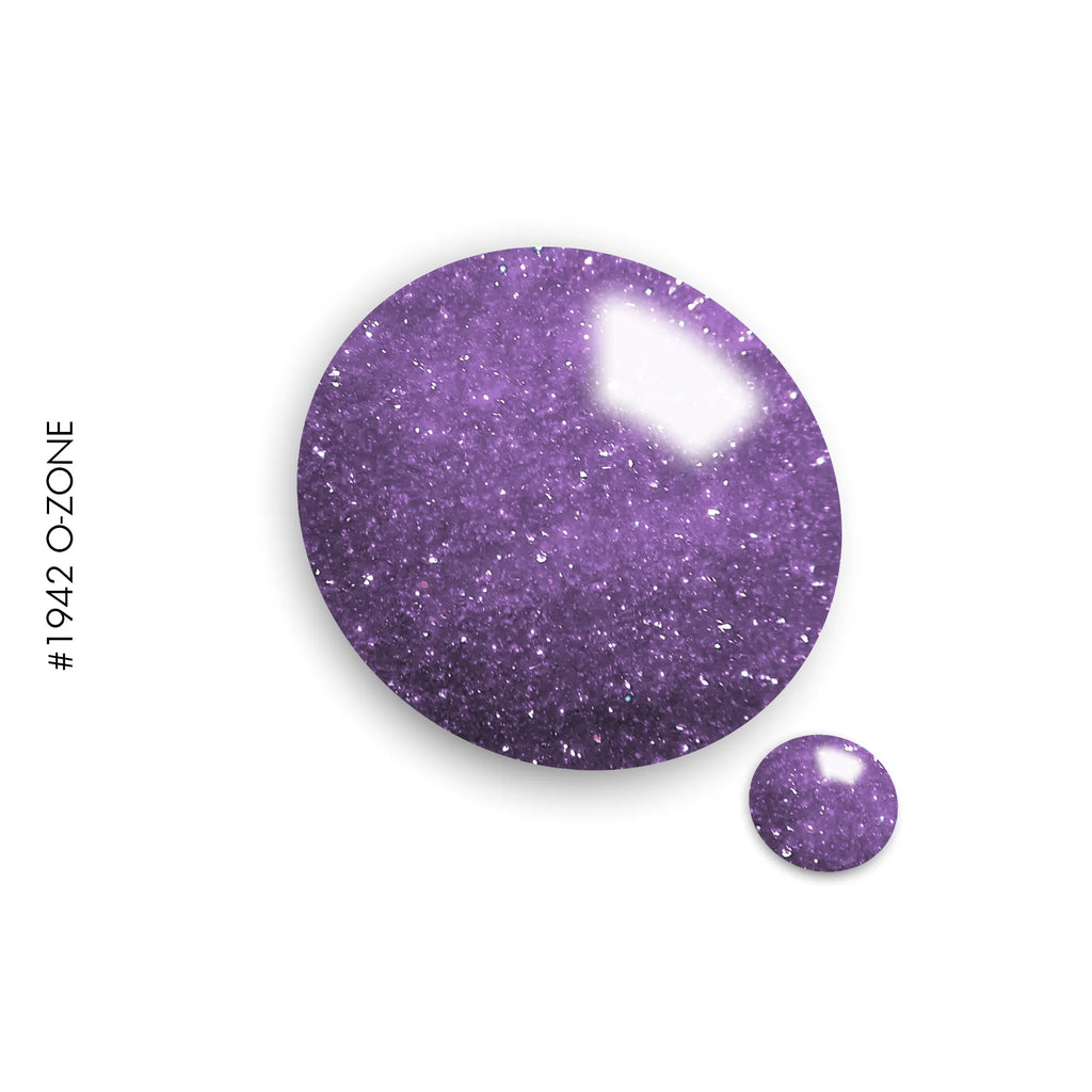 1942 O-Zone – purple glitter gel polish by GEL.IT.UP, view 2