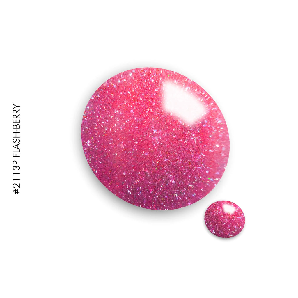 2113P Flash-Berry – pink glitter gel polish by GEL.IT.UP, view 2