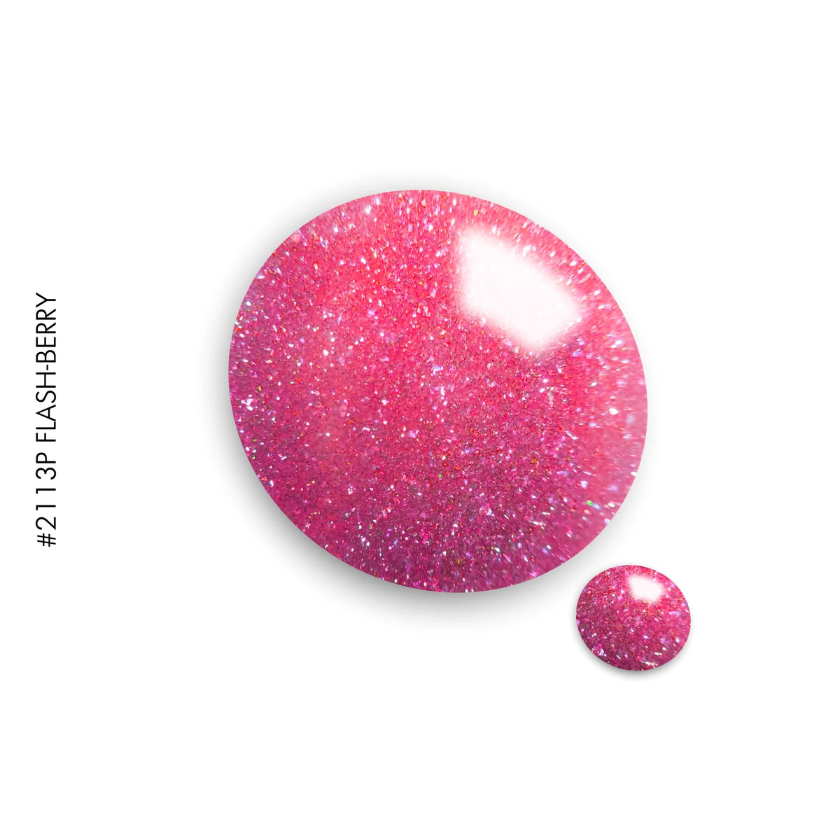 2113P Flash-Berry – pink glitter gel polish by GEL.IT.UP, view 2