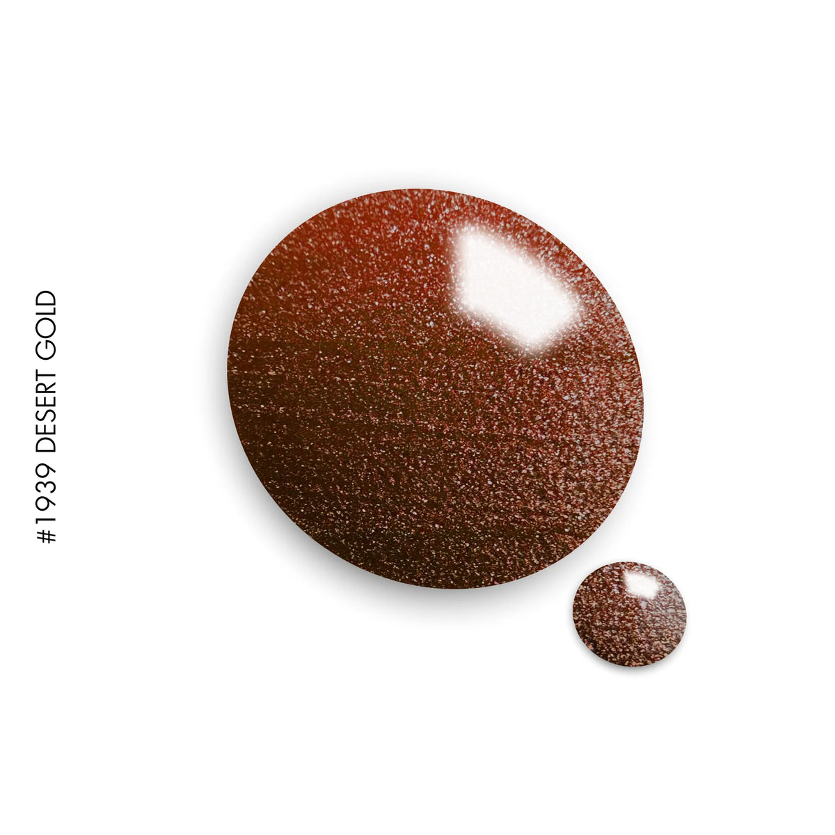 1939 Desert Gold – coral orange and gold glitter gel polish by GEL.IT.UP, view 2