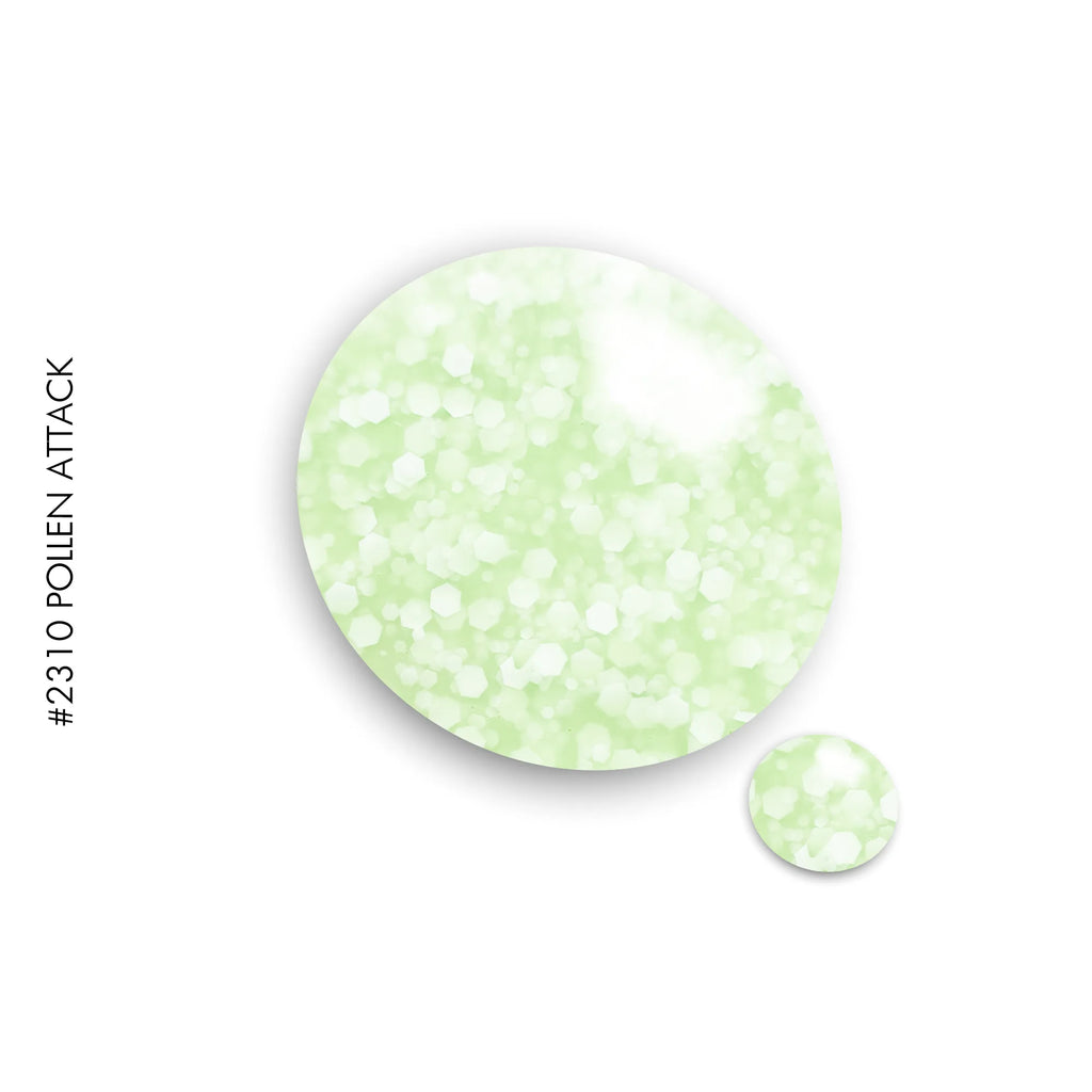 2310 Pollen Attack – yellow snowflake gel polish by GEL.IT.UP, view 2