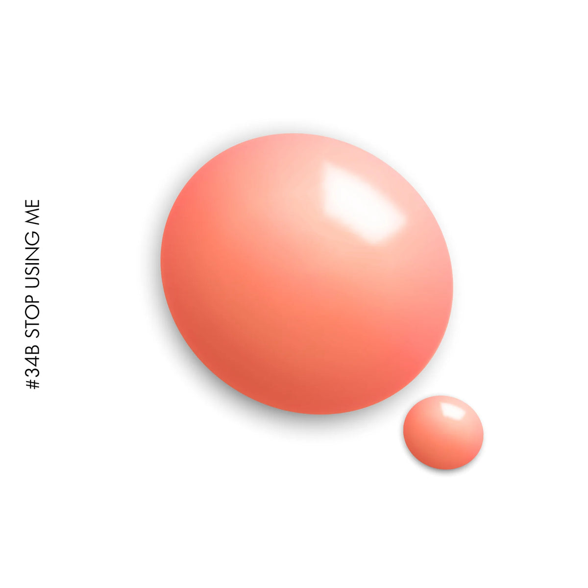 34B Stop using Me – coral orange solid gel polish by GEL.IT.UP, view 2
