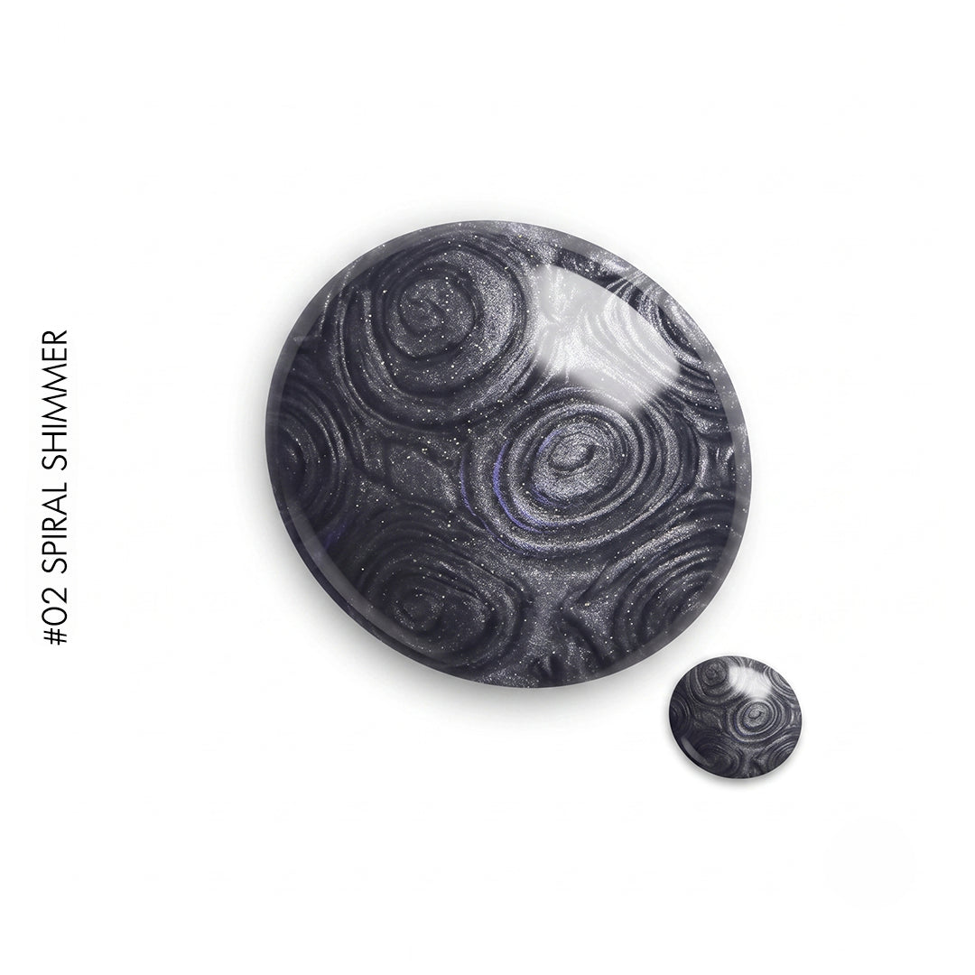 Spiral Shimmers #02 – grey spiral shimmer gel polish by GEL.IT.UP