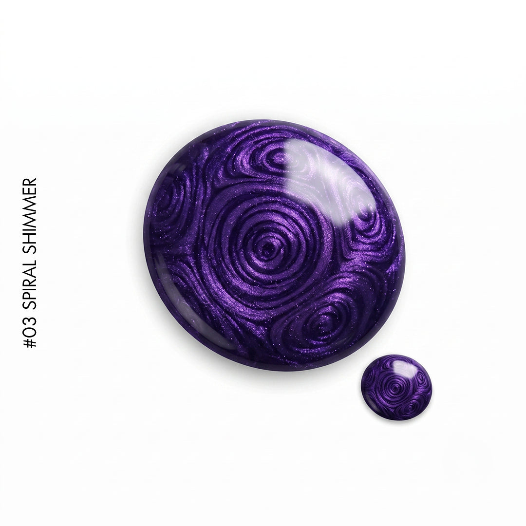 Spiral Shimmers #03 – purple spiral shimmer gel polish by GEL.IT.UP
