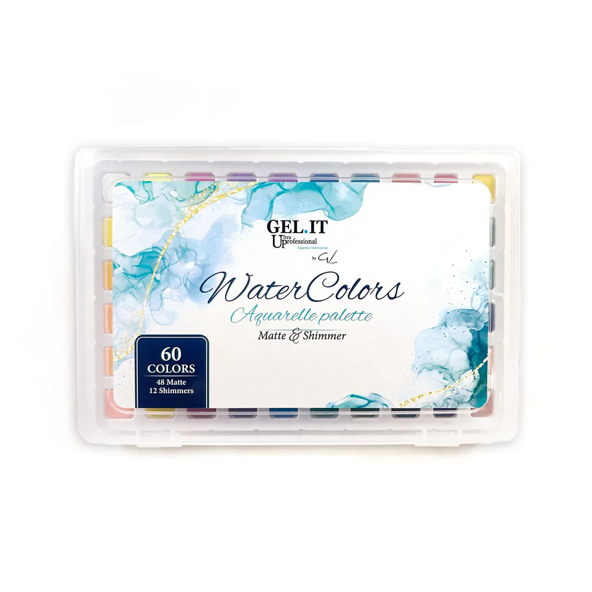 Watercolors Aquarelle Pallete – nail art by GEL.IT.UP